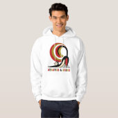 Stretch & Shine Retro-Katzendesign Hoodie (Vorne ganz)