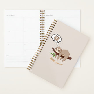 Stretch Tomorrow Faultier Notizbuch | Cozy Minimal Planer