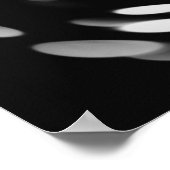 Stretched Bokeh X-Ray Skeleton - Black & White Poster (Ecke)
