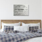 Stretched Canvaas Print Leinwanddruck (Insitu (Schlafzimmer))