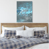 Stretched.canvas drucken in blau und grün. leinwanddruck (Insitu (Schlafzimmer))