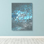 Stretched.canvas drucken in blau und grün. leinwanddruck (Insitu (Holzboden))