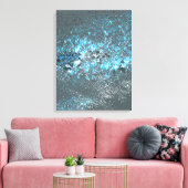 Stretched.canvas drucken in blau und grün. leinwanddruck (Insitu (Wohnzimmer))