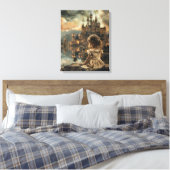 Stretched Canvas met Princess Elly  Leinwanddruck (Insitu (Schlafzimmer))