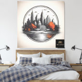 Stretched Canvas Print 1 Leinwanddruck (Insitu (Schlafzimmer))