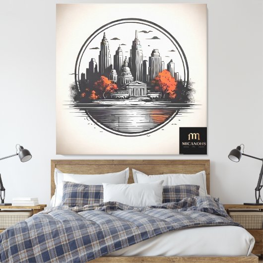 Stretched Canvas Print 1 Leinwanddruck (Insitu (Schlafzimmer))