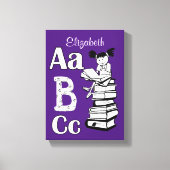 Stretched Canvas Print Abc Reading Lila Leinwanddruck (Vorderseite)