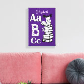 Stretched Canvas Print Abc Reading Lila Leinwanddruck (Insitu (Wohnzimmer))