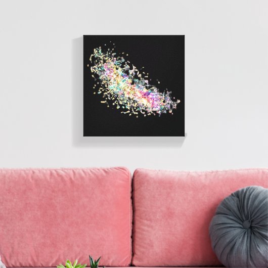 Stretched Canvas Print - Abstrakt Leinwanddruck (Insitu (Wohnzimmer))