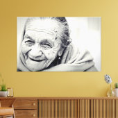 Stretched Canvas Print - Ältere Frauen Foto Leinwanddruck (Insitu (Wohnzimmer))