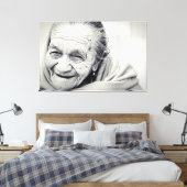 Stretched Canvas Print - Ältere Frauen Foto Leinwanddruck (Insitu (Schlafzimmer))