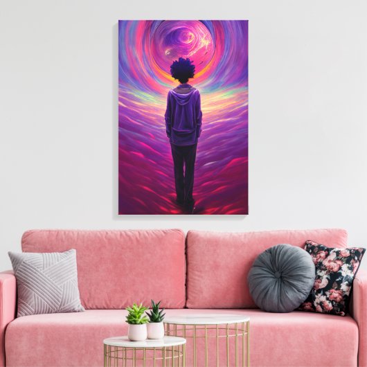 Stretched Canvas Print Art: NDE NDE Tunnel Leinwanddruck (Insitu (Wohnzimmer))