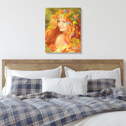 Stretched Canvas Print "Autumn" Leinwanddruck (Insitu (Schlafzimmer))