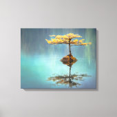 STRETCHED CANVAS PRINT : BAUM AUF EINER INSEL LEINWANDDRUCK (Vorderseite)