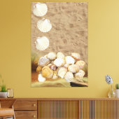 Stretched Canvas Print Beach Clams Sand Leinwanddruck (Insitu (Wohnzimmer))