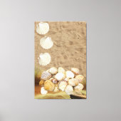 Stretched Canvas Print Beach Clams Sand Leinwanddruck (Vorderseite)
