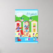 Stretched Canvas Print Beach Summer Fun Leinwanddruck (Vorderseite)