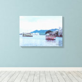 Stretched Canvas Print - Beautiful Lake Palace Leinwanddruck (Insitu (Holzboden))