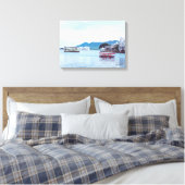 Stretched Canvas Print - Beautiful Lake Palace Leinwanddruck (Insitu (Schlafzimmer))