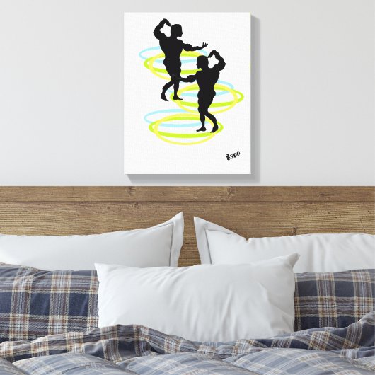 Stretched Canvas Print: Bewegung Leinwanddruck (Insitu (Schlafzimmer))