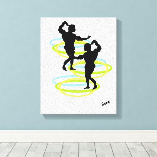 Stretched Canvas Print: Bewegung Leinwanddruck (Insitu (Holzboden))