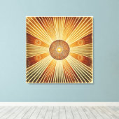 Stretched Canvas Print - Bohemischer Sonnenbrand i Leinwanddruck (Insitu (Holzboden))