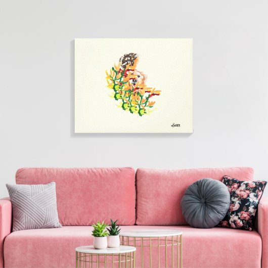Stretched Canvas Print : Buddies Leinwanddruck (Insitu (Wohnzimmer))
