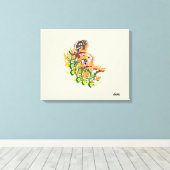 Stretched Canvas Print : Buddies Leinwanddruck (Insitu (Holzboden))