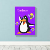 Stretched Canvas Print Bumblebee Pinguin Leinwanddruck (Insitu (Holzboden))