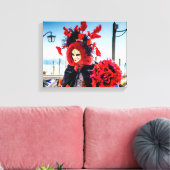 Stretched Canvas Print Carnival Maske Leinwanddruck (Insitu (Wohnzimmer))