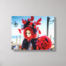 Stretched Canvas Print Carnival Maske