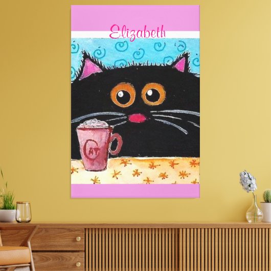 Stretched Canvas Print Cat Kitten Leinwanddruck (Insitu (Wohnzimmer))