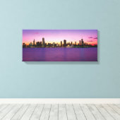 Stretched Canvas Print - Chicago Skyline Leinwanddruck (Insitu (Holzboden))