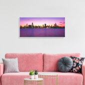 Stretched Canvas Print - Chicago Skyline Leinwanddruck (Insitu (Wohnzimmer))