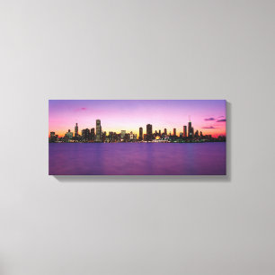 Stretched Canvas Print - Chicago Skyline Leinwanddruck