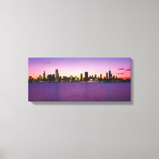 Stretched Canvas Print - Chicago Skyline Leinwanddruck (Vorderseite)