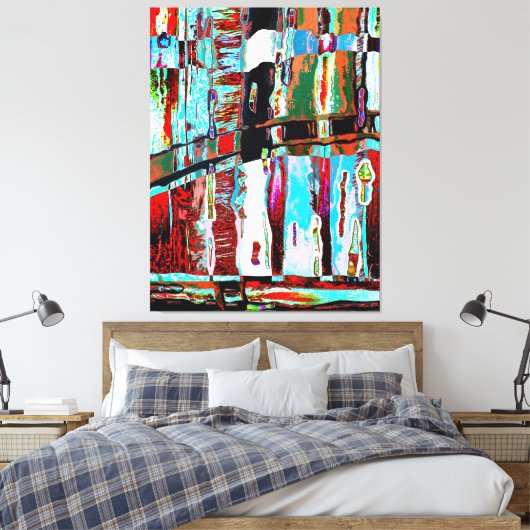 Stretched Canvas Print – Collapse Reflection  Leinwanddruck (Insitu (Schlafzimmer))