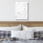Stretched Canvas Print Coloring Dinosaurier Leinwanddruck (Insitu (Schlafzimmer))