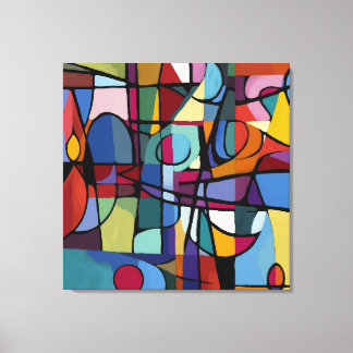 Stretched Canvas Print: Cubism Abstrakt Art Leinwanddruck