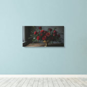Stretched Canvas Print Dark Florals Leinwanddruck (Insitu (Holzboden))