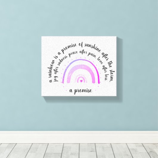 Stretched Canvas Print - Ein Versprechen Leinwanddruck (Insitu (Holzboden))