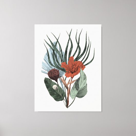 Stretched Canvas Print Elegante Vintag Botanische Leinwanddruck (Vorderseite)