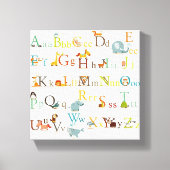 Stretched Canvas Print - farbenfrohe Alphabet Prin Leinwanddruck (Vorderseite)