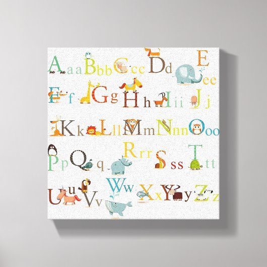 Stretched Canvas Print - farbenfrohe Alphabet Prin Leinwanddruck (Vorderseite)