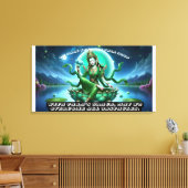 Stretched Canvas Print/Green Tara Leinwanddruck (Insitu (Wohnzimmer))