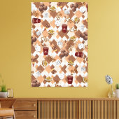 Stretched Canvas Print Hot Chocolate Marshmallow Leinwanddruck (Insitu (Wohnzimmer))