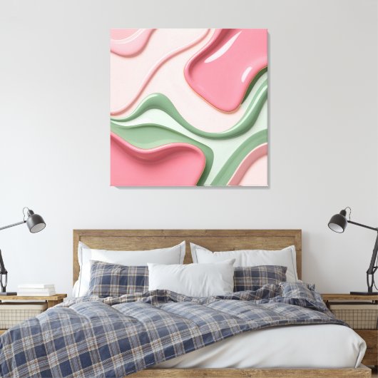 Stretched canvas print in stylish graphic leinwanddruck (Insitu (Schlafzimmer))