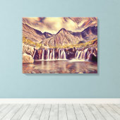 Stretched Canvas Print Insel of Skye Feen Pools Leinwanddruck (Insitu (Holzboden))