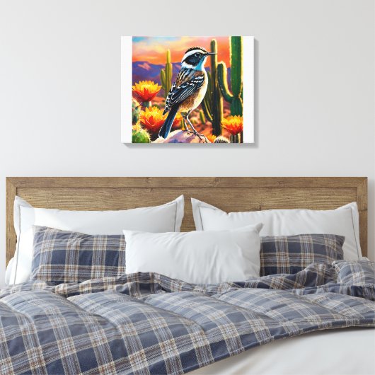 Stretched Canvas Print Leinwanddruck (Insitu (Schlafzimmer))