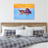 Stretched Canvas Print Leinwanddruck (Insitu (Schlafzimmer))